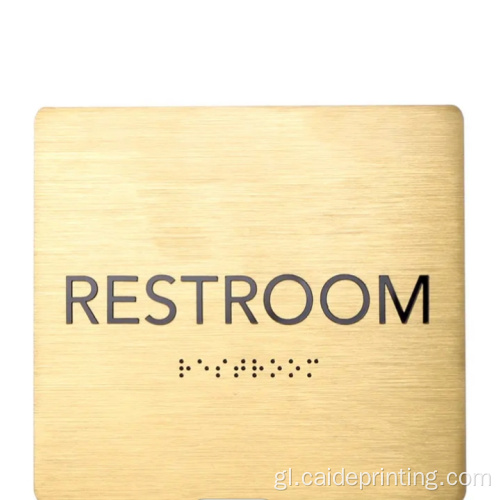 Signage Braille Braille personalizado Ada Metal para negocios